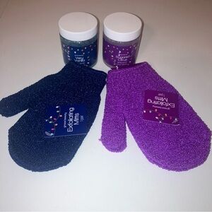 Groovi Beauty Sugared Citrus & Very Vanilla Body Scrub/Mitts  5 fl oz Each New